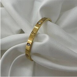 Çelik Gold Cartier Bileklik 
