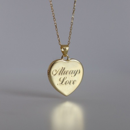 Always Love Kalp Madalyon 925 Ayar Gümüş Kolye