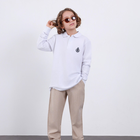 Yeni Sezon Lacoste- Bej Çizgili Pant