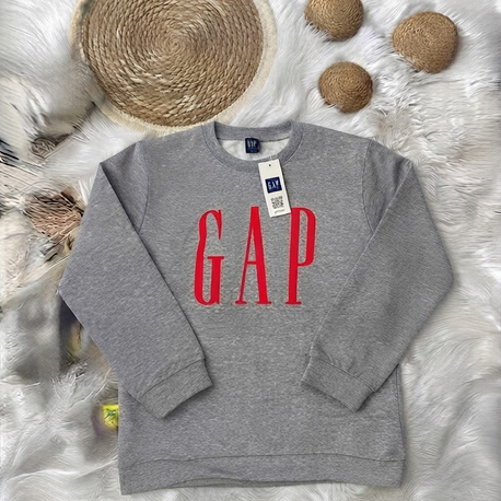 Gri Logolu Kırmızı Baskılı Sweat