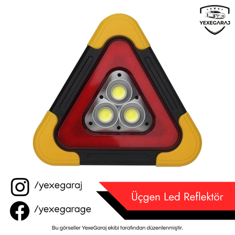Üçgen Led Reflektör Sarjlı