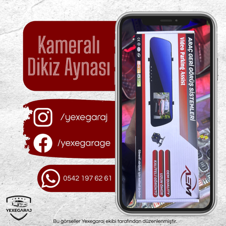 Kameralı Dikiz Ayna Seti