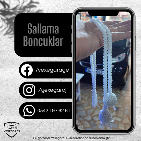Sallama Beyaz Boncuklar Büyük