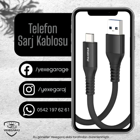 Araç İçi Telefon Sarj Kablosu