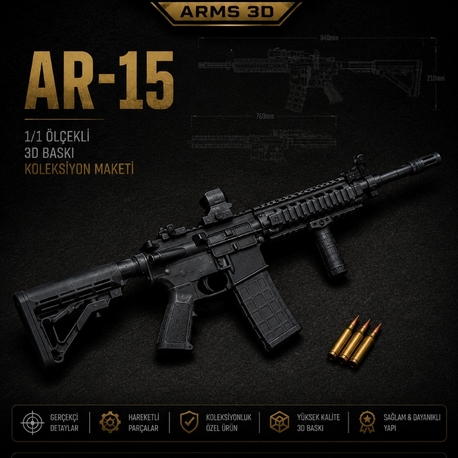 Ar-15 Maketi 1:1 Oranlı