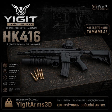 Hk-416 Maketi 1:1 Oranlı