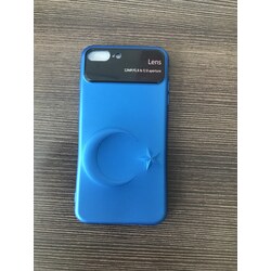İPhone 7/8 Plus Mavi Renkli Türk Bayraklı Lansman Kılıf 