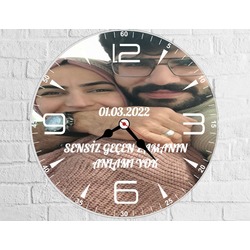 Kişiye Özel Duvar Saati ( Yuvarlak Kesim )
