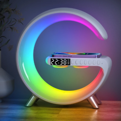 Bluetooth hoparlörlü şarj istasyonu led ışıklı 