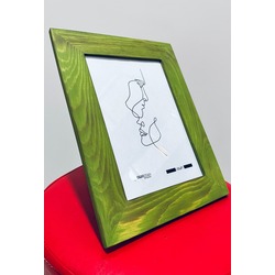 Yeşil Ahşap 1.Kalite Çerçeve 15x21 A5 Boyudur 