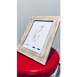 Vernik Desenli Ahşap 1.Kalite Çerçeve 15x21 A5 Boyudur 