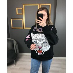 Zincir Detaylı Baskılı Sweatshirt 