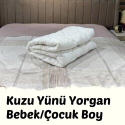 Kuzu Yünü Bebek Yorganı 95x145 cm