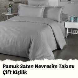 Pamuk Saten Nevresim Takımı Çift Kişilik