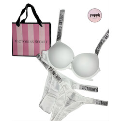 Victoria’s Secret İthal Beyaz Destekli Very Sexy Shine Takım