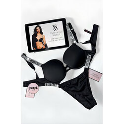 Victoria’s Secret İthal Siyah Destekli Very Sexy Shine Takım