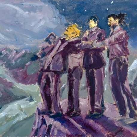 Not alone on the mountain - Fine art baskı