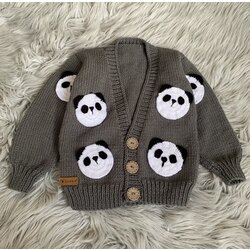 Panda Desen Bebek Hırka