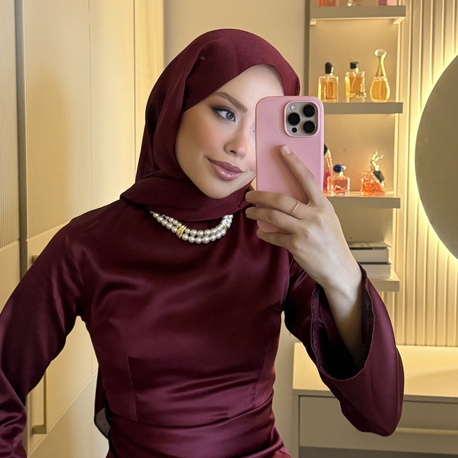 Bordo Rengi Swan Şal