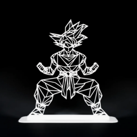Geometric Low Poly Anime Warrior