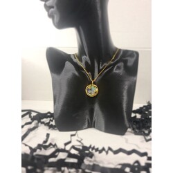 vintage galaksi charm çelik kolye