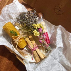 Arınma Tütsü Seti | Palo Santo Tütsüsü, Bereket Tütsüsü, Macabe İncili Sedef Tütsülük, Balmumu Mum, 