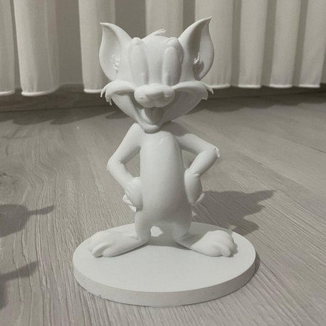 Boyanabilir 3D Çizgi Film Kedisi Biblo ve Hobi Seti