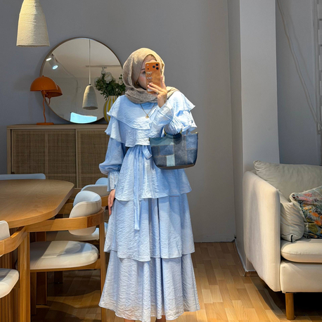 Nilüfer Bebe Mavi Elbise