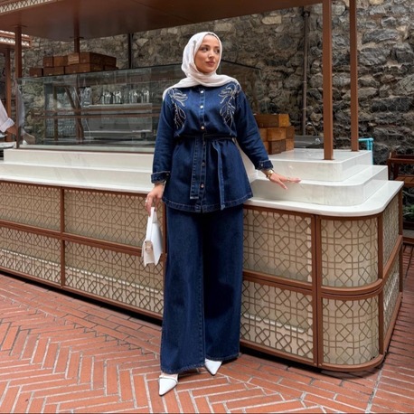 TAŞLI KOT PANTOLON