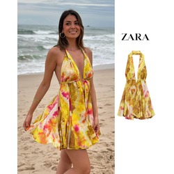 ZARA RENKLİ MİNİ ELBİSE 