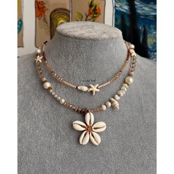 Kabuk/Hibiscus Kristal Choker