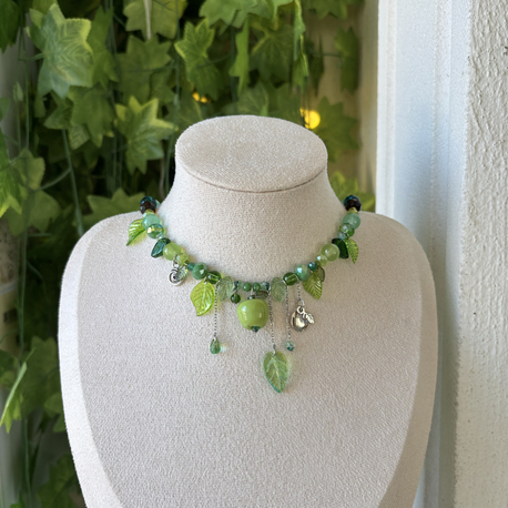 Muranocam Elma Choker Kolye