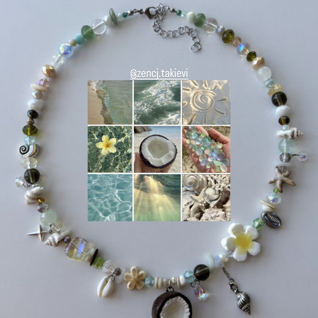 Coconut Tropic Choker y2k