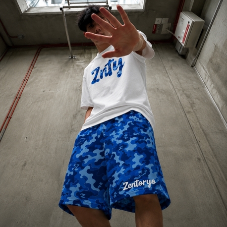 ​ZENTORYO - Signature Blue Camo Shorts