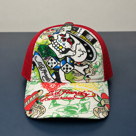 Ed Hardy Skull Love Trucker Cap