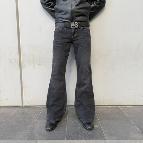 Bootcut Dark Antrasit Denim Low Rise