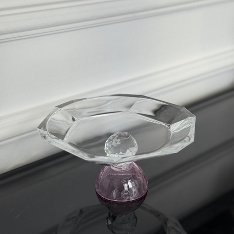 Pembe Kristal Sunumluk 18 cm 