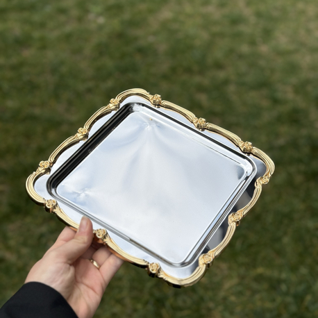 Gümüşe Gold Tepsi 