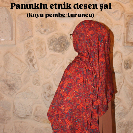 Zeyla etnik desen pamuklu şal 