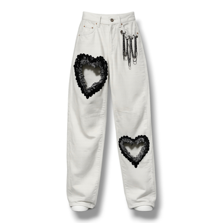 Denim handpaint
