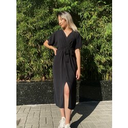 Anvelop Etekli Kruvaze Tasarım Elbise