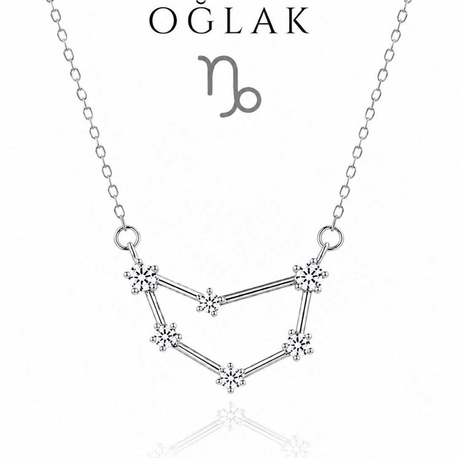 Çelik Yıldız Haritası Kolye oğlak