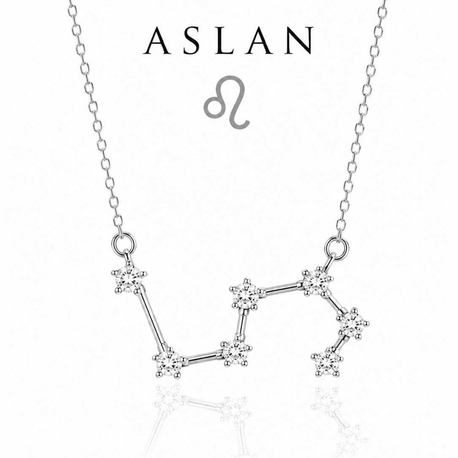 Çelik Yıldız Haritası Kolye aslan