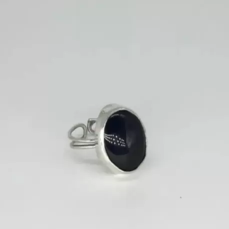 Oniks Taşlı Oval Yüzük K0644
