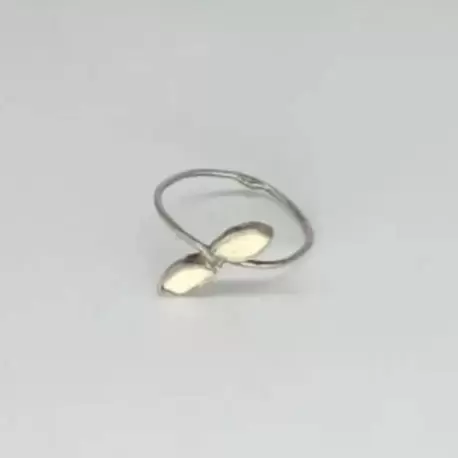 Beyaz ikili Mekik Yüzük K01003