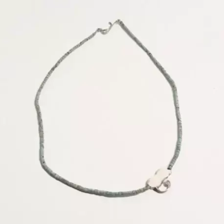 Turkuaz Taşlı Kedi Kolye K0220