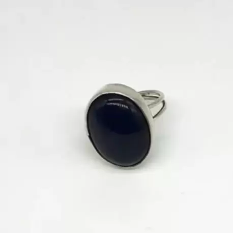 Onix Taşlı Büyük Oval Yüzük K0967