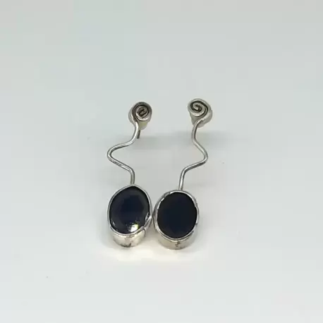 Onix Taşlı Oval Küpe K0982