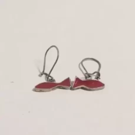 Fuşya Balık Küpe K0259