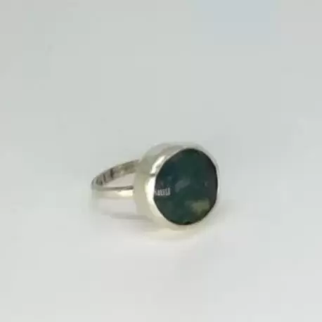 Hint Akik Taşlı Yuvarlak Yüzük K0640